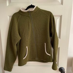 Kuhl olive alpaca fleece jacket L